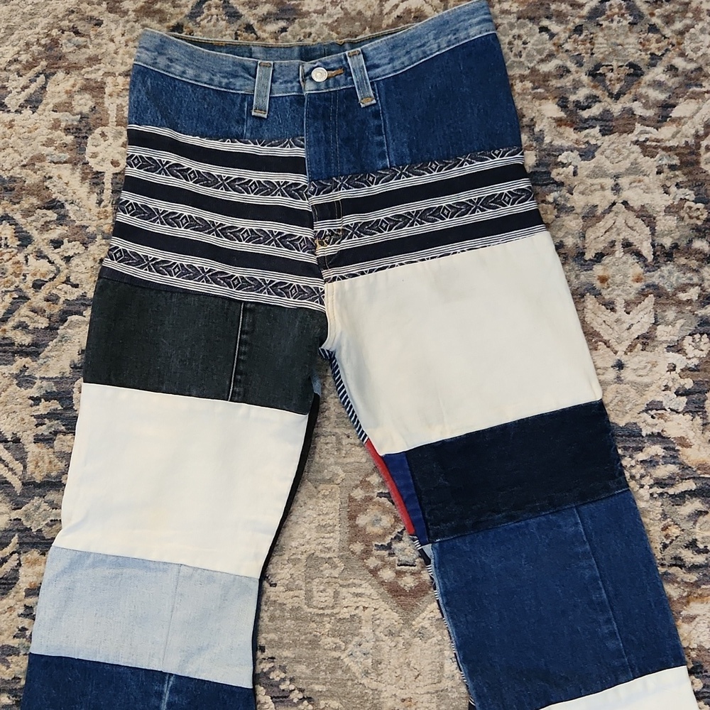 Patchwork Flare Jeans - Picture 3 of 6